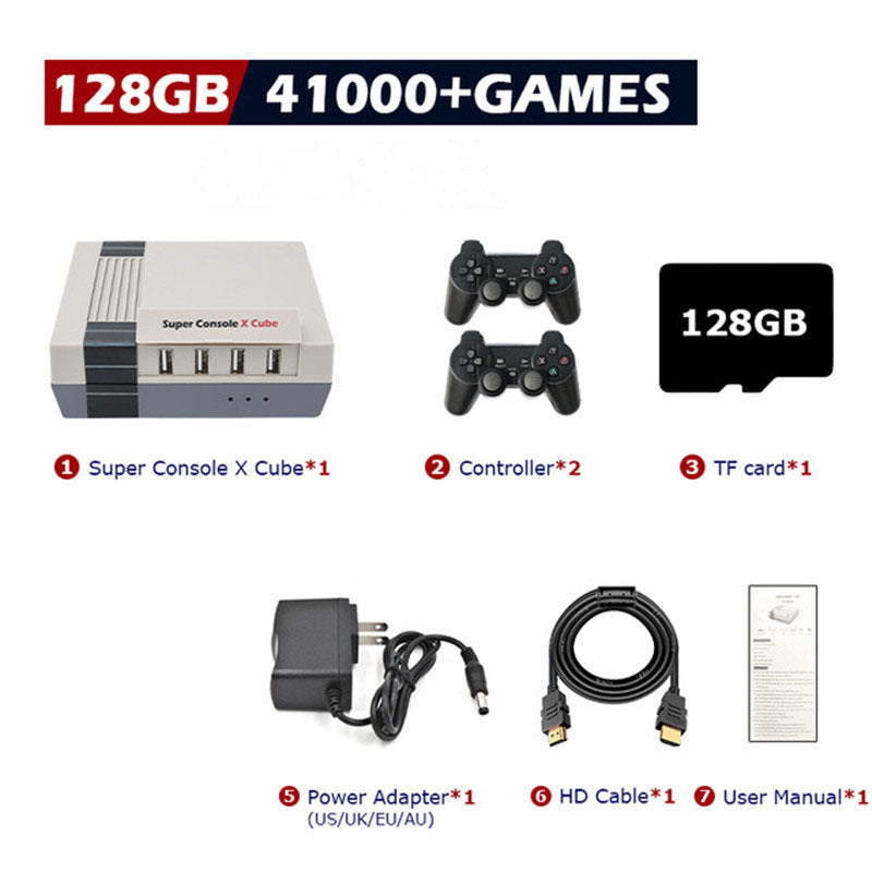 Retro console super console classic red and white machine