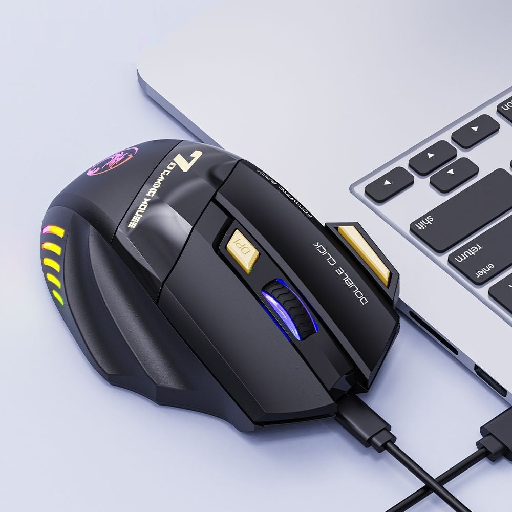 2 4g silent laddning colorful breathing light trådlös gaming mouse
