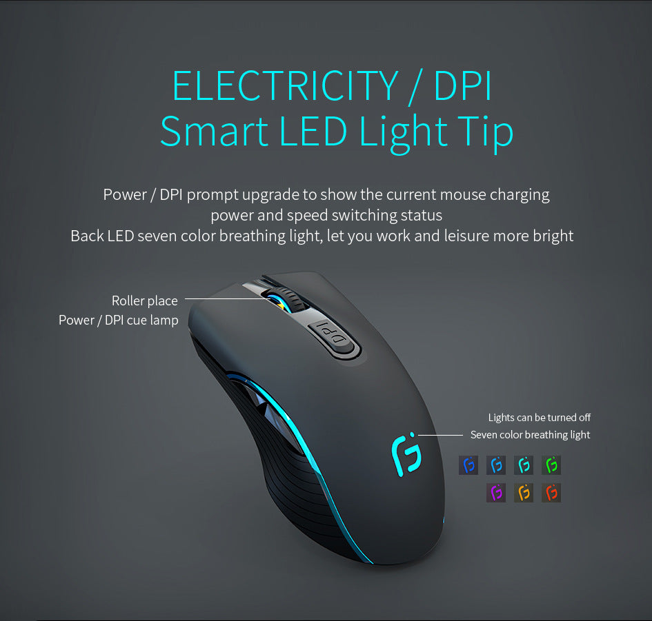 Trådlös bluetooth mouse laddning silent gaming office