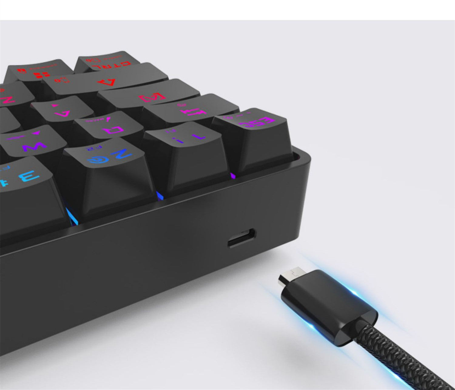Trådlös bluetooth keyboard colorful pbt keycaps mechanical keyboard