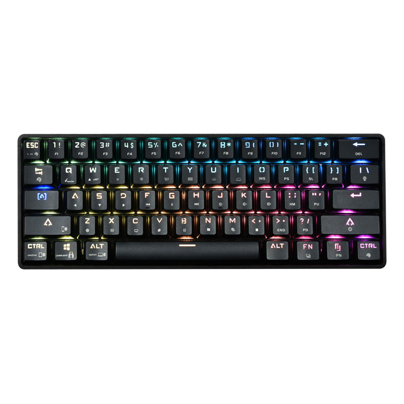 Trådlös bluetooth keyboard colorful pbt keycaps mechanical keyboard