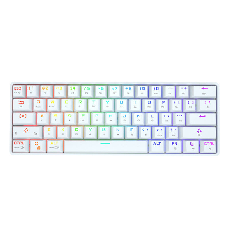 Trådlös bluetooth keyboard colorful pbt keycaps mechanical keyboard