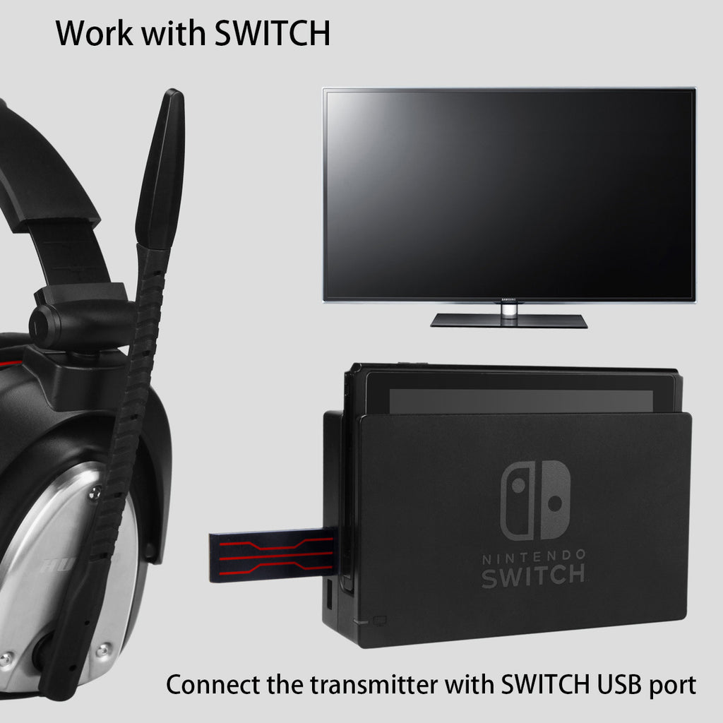Huhd trådlös gaming headset