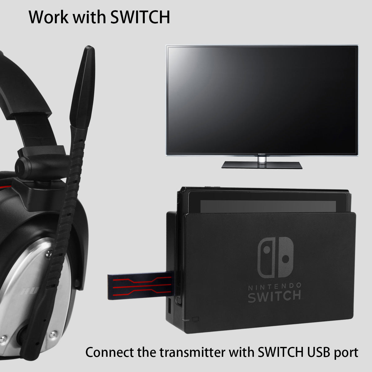 Huhd trådlös gaming headset