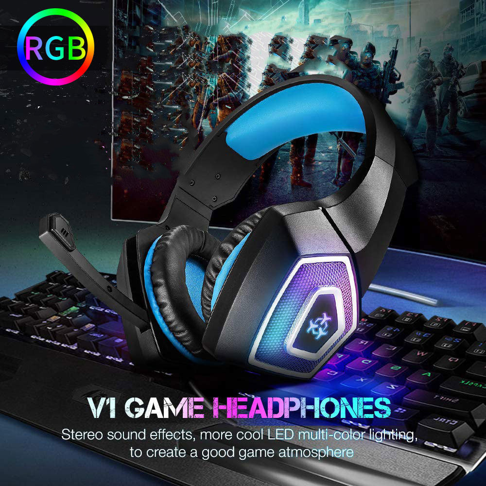 Gaming headset med RGB-belysning