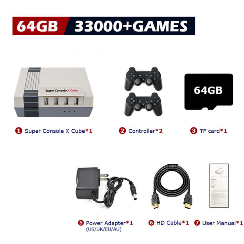 Retro console super console classic red and white machine