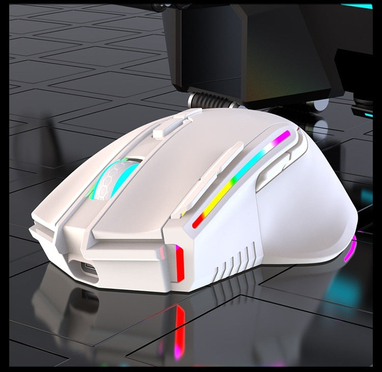 Rechargeable trådlös gaming mouse e sports rgb colorful
