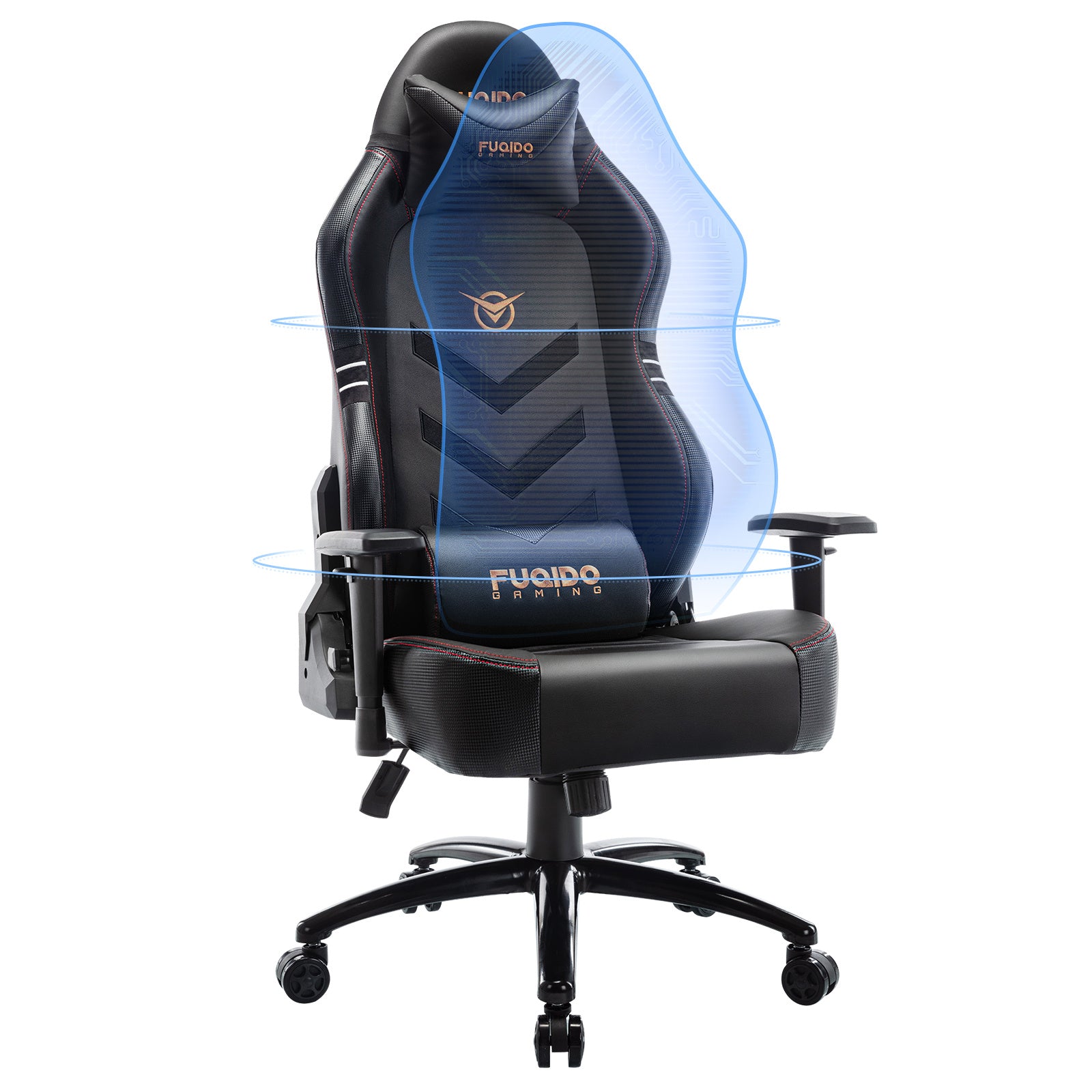 Tall gaming chair 350lbs racing computer gaming chair