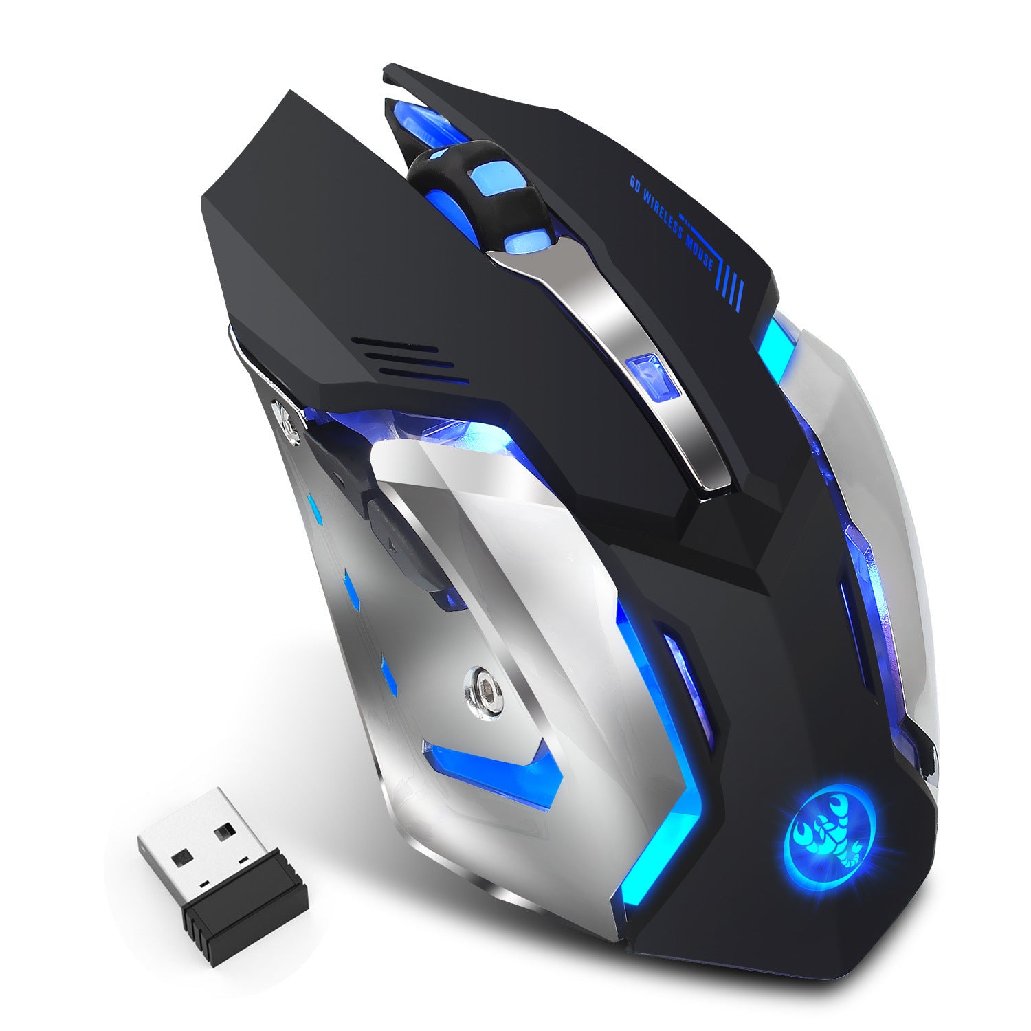 Trådlös gaming mouse 10 meters transmission distance