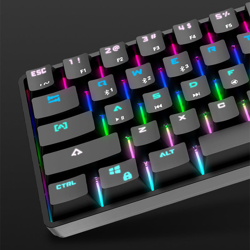 Trådlös bluetooth keyboard colorful pbt keycaps mechanical keyboard