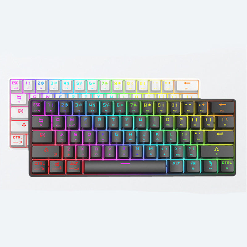 Trådlös bluetooth keyboard colorful pbt keycaps mechanical keyboard