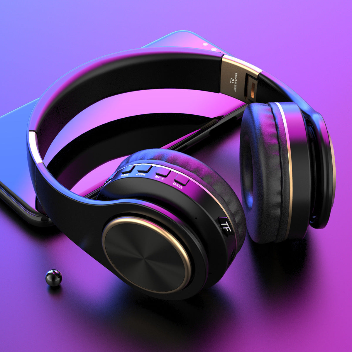 Trådlöst Bluetooth Gaming headset – Brusreducering & 8h Batteritid