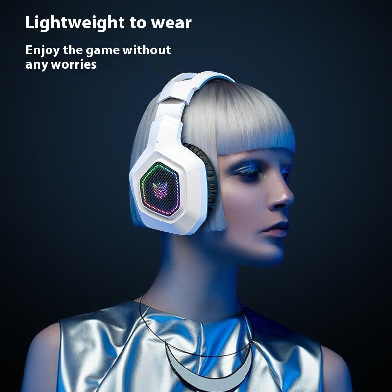 Trådlös gaming headset wearing bluetooth 24g headset rgb luminous headphones