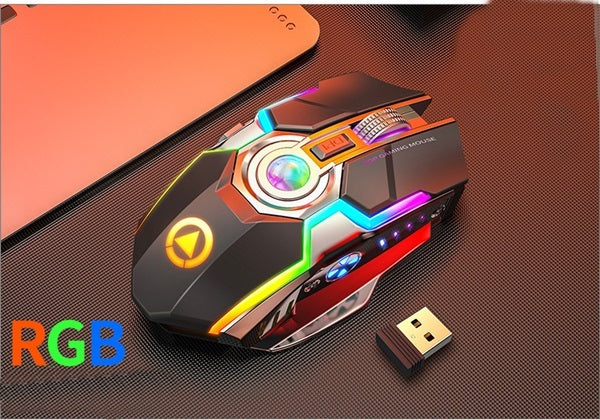 Color trådlös gaming rgb rechargeable mute button mouse