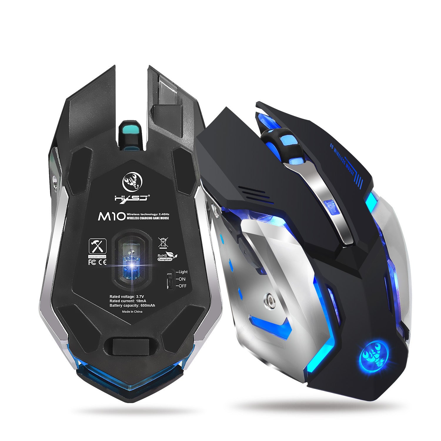 Trådlös gaming mouse 10 meters transmission distance