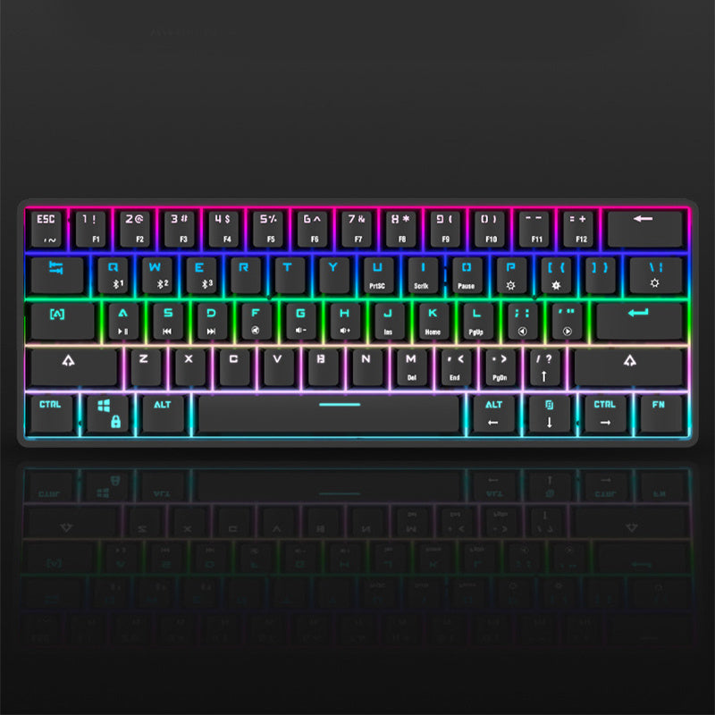 Trådlös Bluetooth Keyboard Colorful PBT Keycaps Mechanical Keyboard