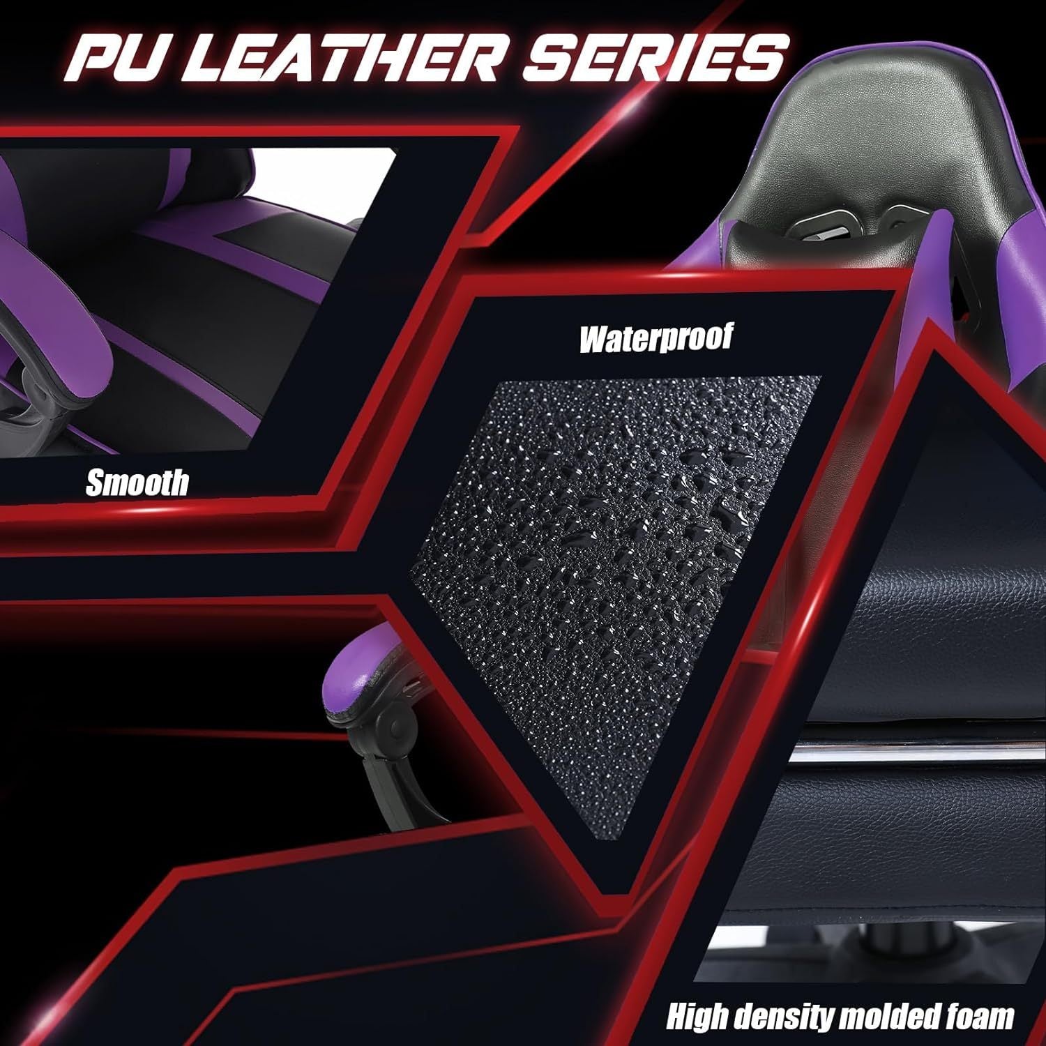 Ergonomic gaming chair för adults adjustable lumbar backrest office chair