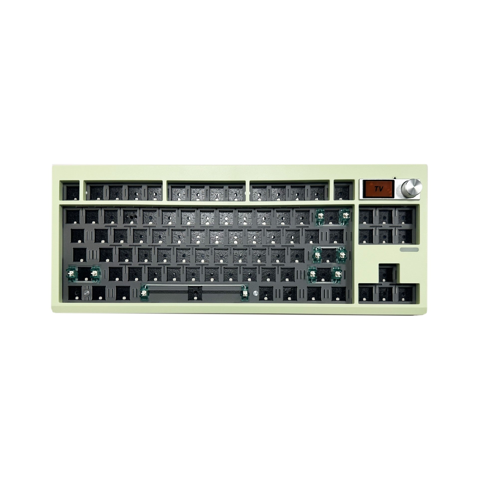Diy mechanical keyboard kit with knob supports hot swap rgb backlight