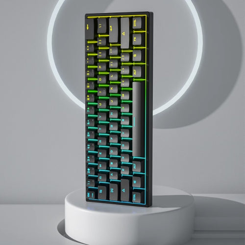 61 key pluggable mechanical keyboard rgb light effect computer keyboard