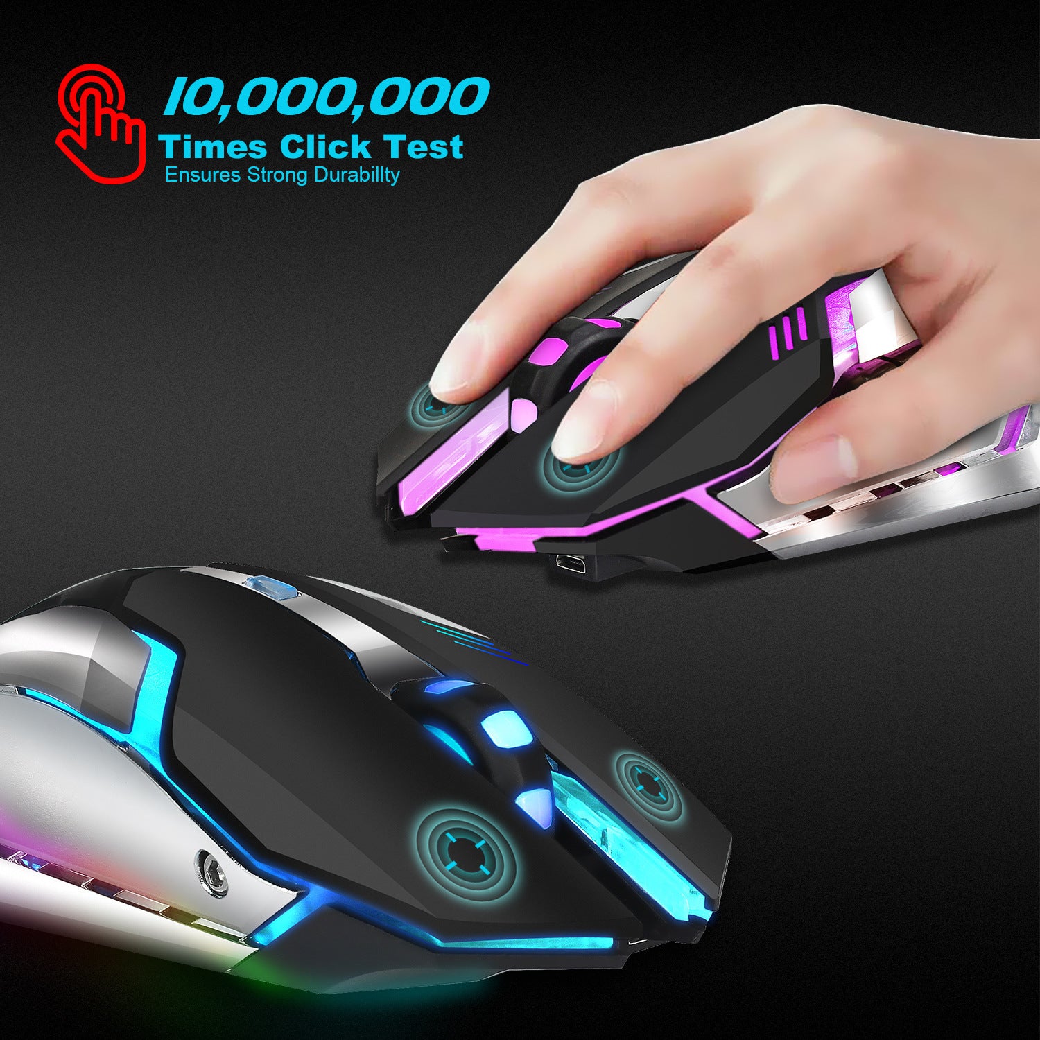 Trådlös gaming mouse 10 meters transmission distance