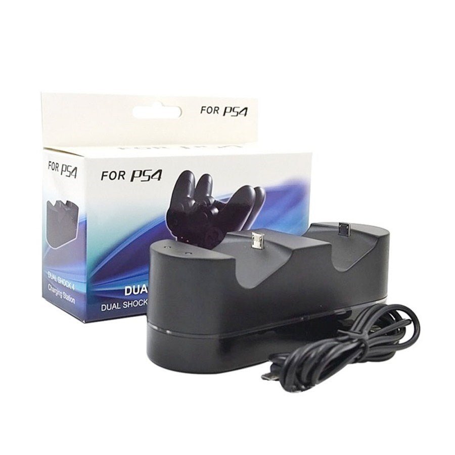Playstation 4 charger kit dual usb laddning docka station ställ för PS4 handkontroll