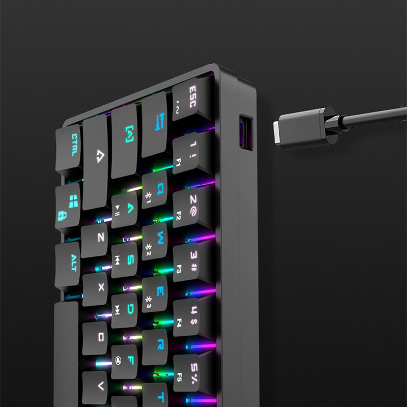 Trådlös bluetooth keyboard colorful pbt keycaps mechanical keyboard