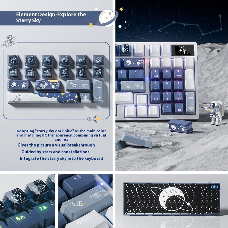 Trådlös mechanical keyboard three mode bluetooth