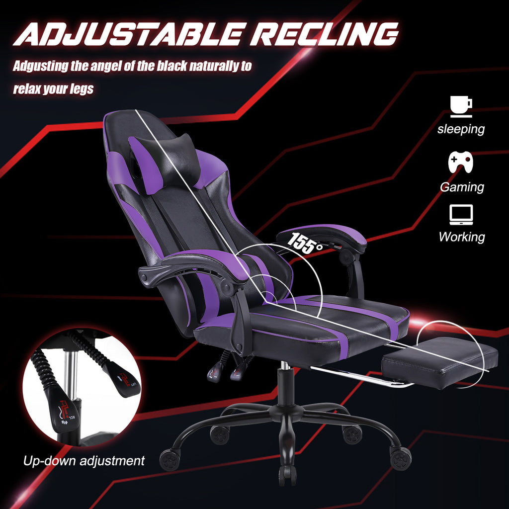 Ergonomic gaming chair för adults adjustable lumbar backrest office chair