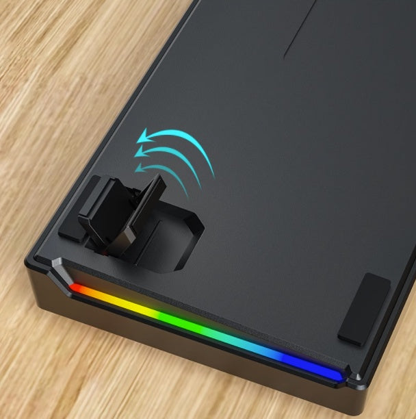 61 key pluggable mechanical keyboard rgb light effect computer keyboard