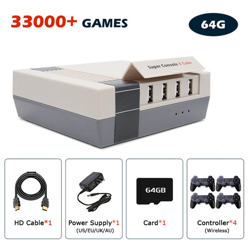 Retro console super console classic red and white machine