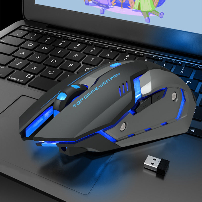 Trådlös Gamingmus – Silent Click, Laddningsbar & Ergonomisk Design