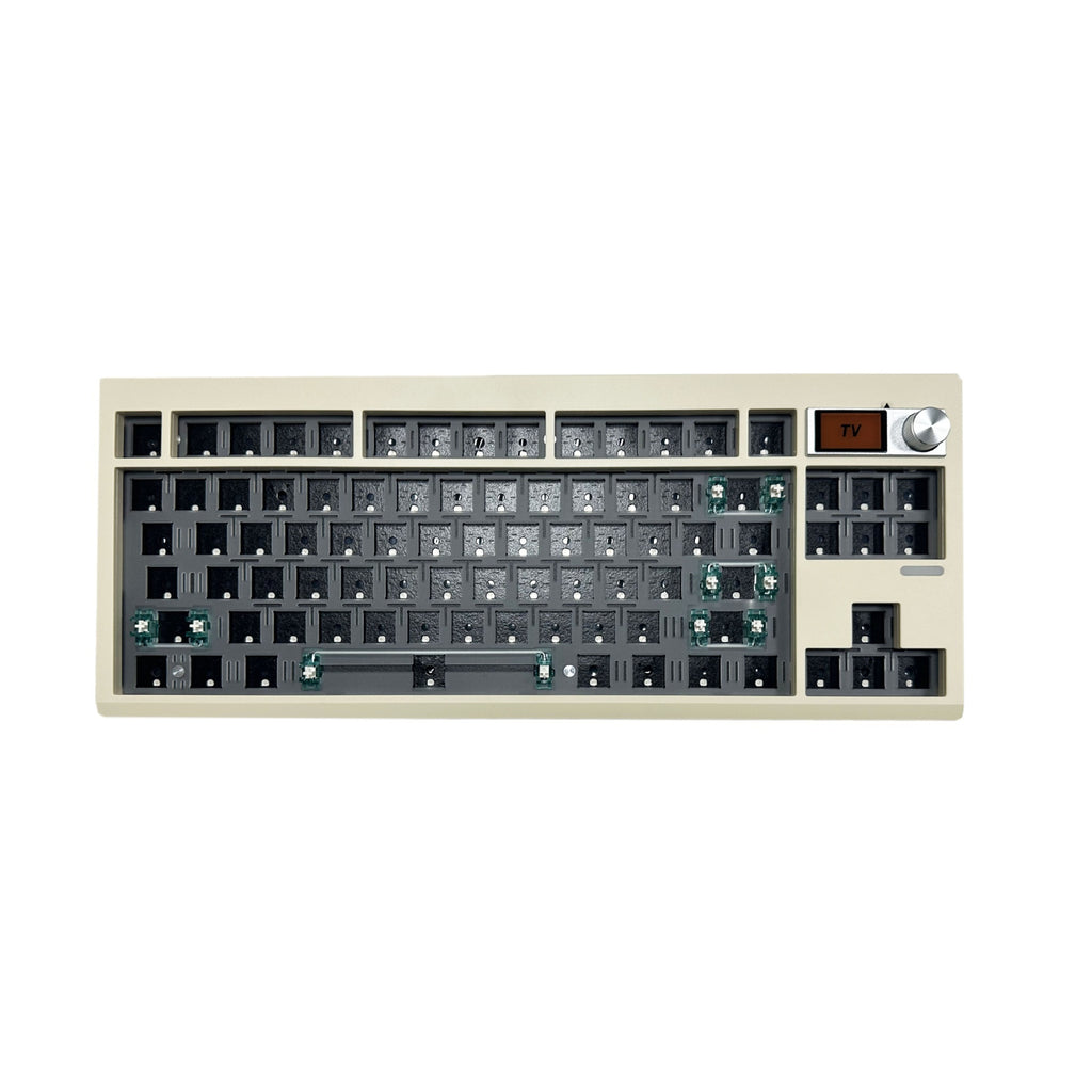Diy mechanical keyboard kit with knob supports hot swap rgb backlight