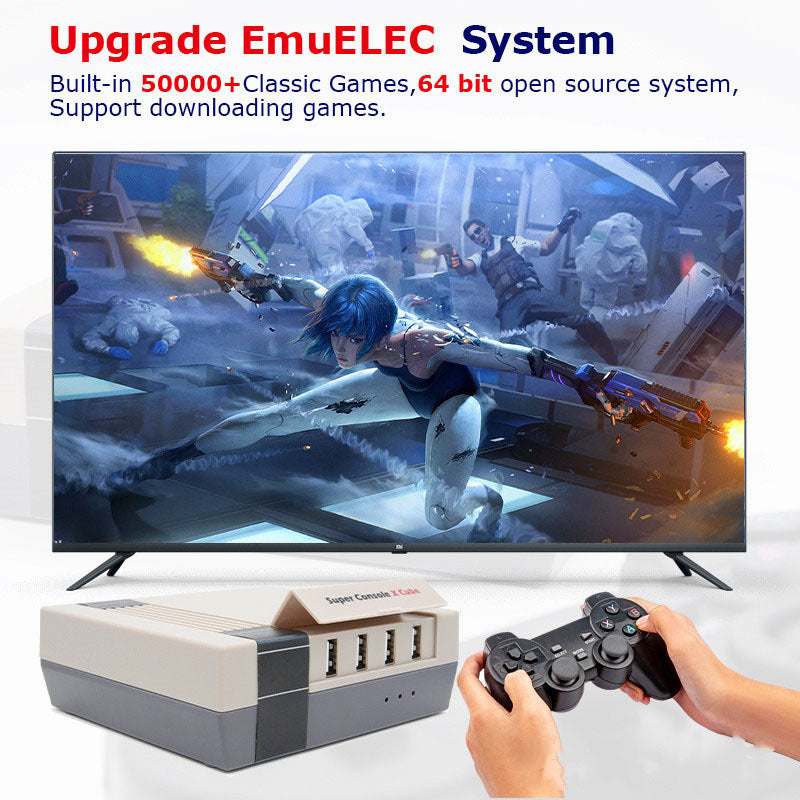 Retro console super console classic red and white machine