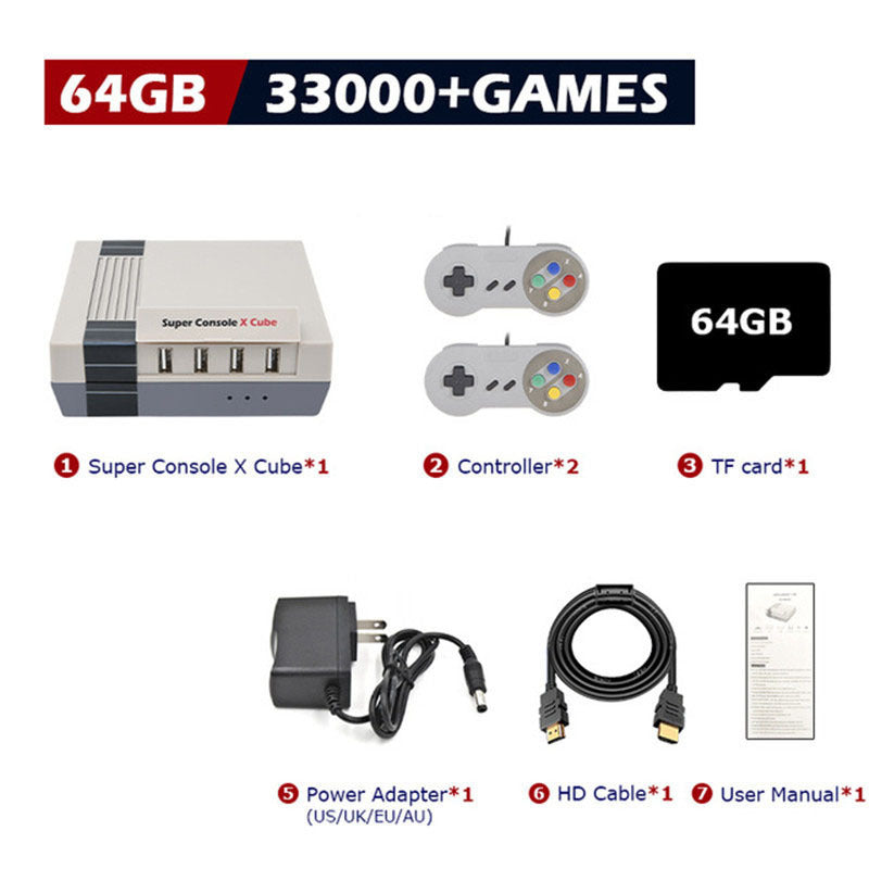 Retro console super console classic red and white machine